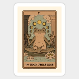 The High Priestess - Frogs Tarot Magnet